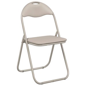 vidaXL Chaise pliante 8 Pièces Sable 48 x 43 5 x 81 cm Simili cuir