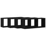 Set de 4 étagères murales vidaXL - Chêne noir - 60x15x23 cm - Fabriqué en bois reconstitué