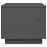 vidaXL Table basse Gris 40x50x35 cm Bois massif de pin