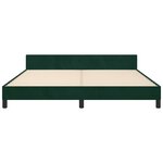 vidaXL Cadre de lit sans matelas vert foncé 160x200 cm velours