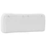 vidaXL Coussin de tête de lit blanc 140 cm similicuir