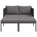 Transat vidaXL avec coussins pour 2 personnes Anthracite 115x153x69 5 cm Acier