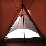 vidaXL Tente de camping 3 personnes gris et orange imperméable