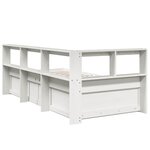 vidaXL Lit bibliothèque sans matelas blanc 90x190cm bois de pin massif