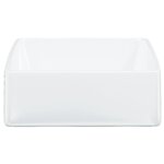vidaXL Lavabo blanc 37x37x13 cm céramique carré