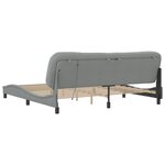 vidaXL Cadre de lit avec LED sans matelas Hvar gris clair 200x200 cm tissu