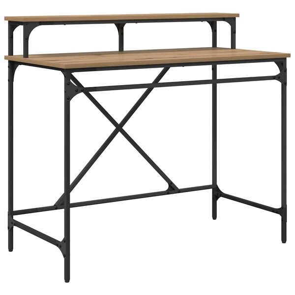 vidaXL Bureau Chêne artisanal 100 x 50 x 90 cm Bois d'ingénierie