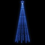 vidaXL Sapin de Noël avec piquet Bleu 310 LED 300 cm