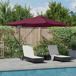 vidaXL Parasol Roma à Bras Déporté Rouge  Noir 352 x 251 x 265 cm