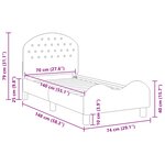 vidaXL Cadre de lit pour tout-petit avec tête de lit Rose 70 x 140 cm