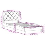 vidaXL Cadre de lit sans matelas gris clair 90x190 cm tissu