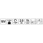 YATO Scie alternative avec batterie Li-Ion 2 0Ah 18V