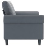 vidaXL Canapé à 2 places Gris foncé 140 cm Velours