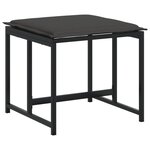 vidaXL Ensemble à manger de jardin avec coussins 17 Pièces noir textilène