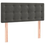 vidaXL Sommier à lattes de lit et matelas Gris foncé 90x190 cm Velours