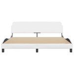 vidaXL Cadre de lit Dover blanc 180x200 cm similicuir