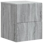 vidaXL Cabinet de chevet mural Sonoma gris 33 x 34 5 x 40 cm