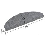 vidaXL Tapis autoadhésifs de marches 5 Pièces Gris clair 65x21x4 cm