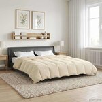 vidaXL Duvet d'hiver Matelassé Crème 200 x 220 cm Microfibre