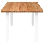 vidaXL Table à manger marron clair bois de chêne massif rectangulaire