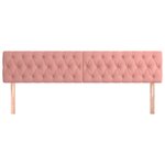 vidaXL Têtes de lit 2 Pièces Rose 100x7x78/88 cm Velours