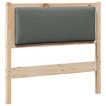 vidaXL Tête de lit Autre Marron 100 cm Bois massif en pin