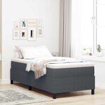 vidaXL Cadre de lit plateforme Gris foncé 90 x 200 cm