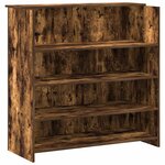 vidaXL Bureau de réception chêne fumé 180x50x103 5cm bois d'ingénierie