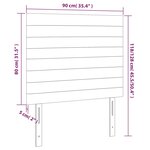 vidaXL Tête de lit à LED Taupe 90x5x118/128 cm Tissu