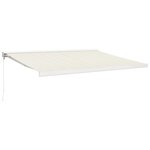 vidaXL Auvent rétractable crème 4x3 m tissu et aluminium