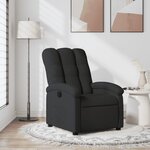 vidaXL Fauteuil inclinable en tissu noir