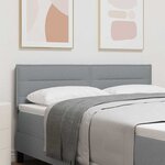 vidaXL Tête de Lit LED Design Lignes Gris Clair 160 cm Tissu