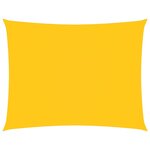 vidaXL Voile de parasol tissu oxford rectangulaire 3 5x5 m jaune
