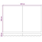 vidaXL Auvent rétractable électrique Gris clair et blanc