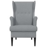 vidaXL Fauteuil Gris clair Tissu