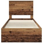 vidaXL Cadre de lit Bois ancien 90 x 200 cm Bois d'ingénierie