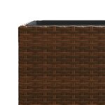 vidaXL Jardinières 2 Pièces marron 40x40x80 cm résine tressée
