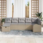 vidaXL Ensemble de Canapés avec coussin Beige et Gris clair polyrotin