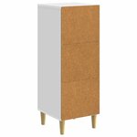 vidaXL Buffet Blanc brillant 33 x 34 5 x 90 cm Bois d'ingénierie