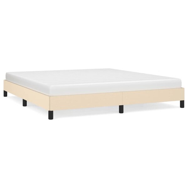 vidaXL Cadre de lit sans matelas crème 180x200 cm tissu