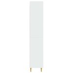vidaXL 2 Pièces Blanc brillant