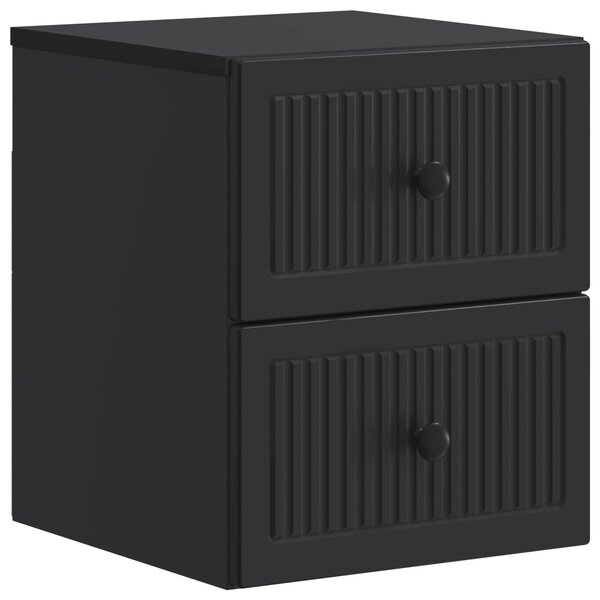 vidaXL Cabinet de chevet mural Noir 33 x 34 5 x 40 cm