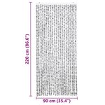 vidaXL Moustiquaire Gris clair et gris foncé 90x220 cm Chenille