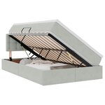 vidaXL Lit de rangement LED avec matelas Gris clair 120 x 200 cm