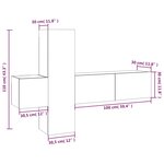 vidaXL Ensemble de meubles TV 3 Pièces Sonoma gris Bois d'ingénierie