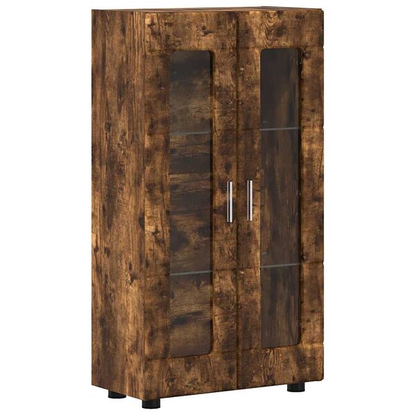 vidaXL Buffet FLORIN Chêne fumé 55 5 x 29 x 103 cm Bois d'ingénierie