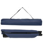 vidaXL Lit de Soleil Pliant 2 Pièces avec Sac de Transport Bleu en Tissu Oxford 600D