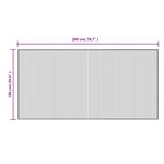 vidaXL Tapis rectangulaire noir 100x200 cm bambou
