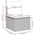 vidaXL Salon de jardin 8 Pièces avec coussins gris clair résine tressée