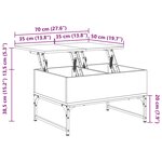 vidaXL Table basse chêne marron 70x50x40 cm bois d'ingénierie et métal